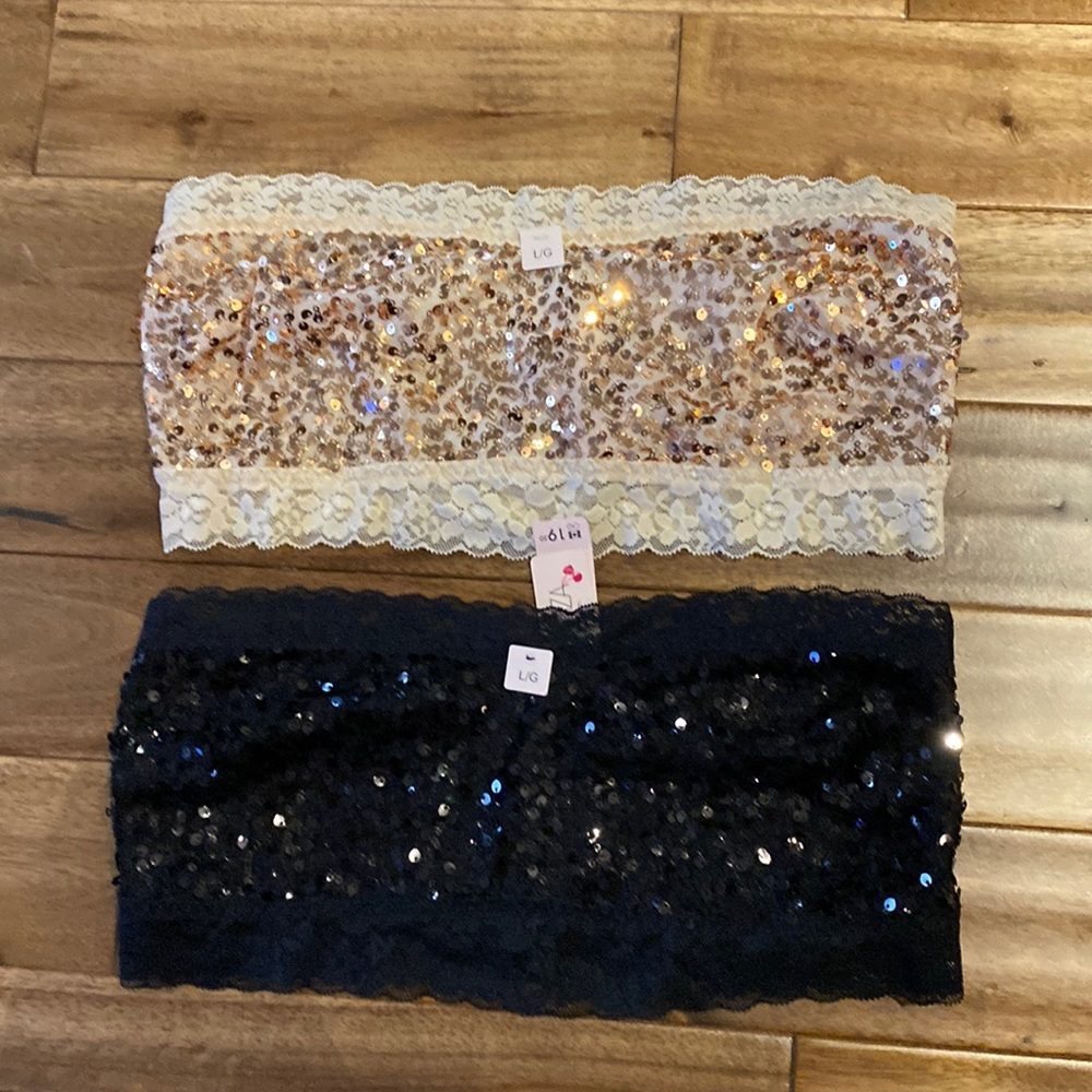 BNWT La Senza Sequin Bandeau Bra/Tops